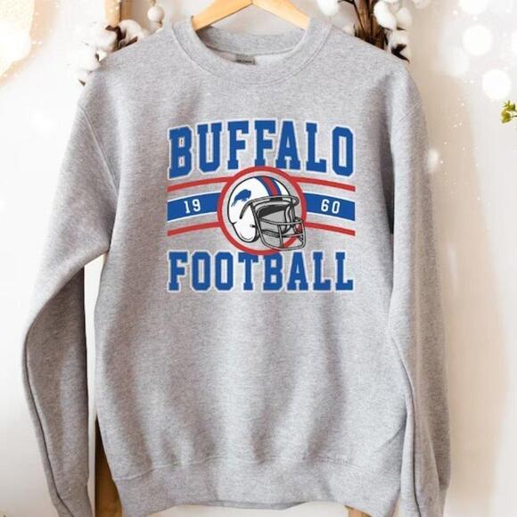 Tops - Buffalo Bills 1960 Football Retro Graphic Fan Gift Cozy Unisex Sweatshirt